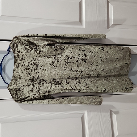 Velvet long sleeve mini dress - Picture 4 of 4